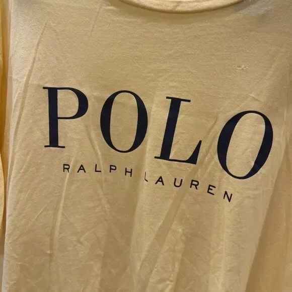 Polo Ralph Lauren Mens 3X Big T-Shirt Yellow Short Sleeve Logo Graphic Tee - Picture 2 of 12